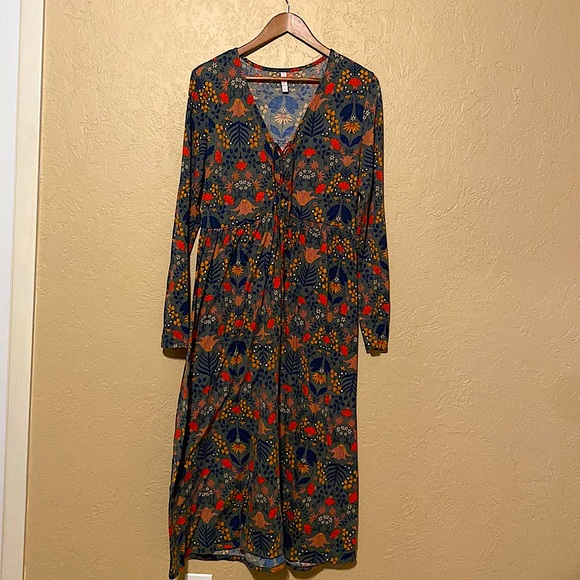 Green/gray floral print xhilaration midi/maxi dress Green/gray floral print xhilaration midi/maxi dress